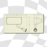 MSA Formula Mirror - LH - Flat - White