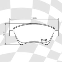 MINTEX MDB2327 STANDARD BRAKE PADS