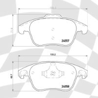 MINTEX MDB2891 STANDARD BRAKE PADS